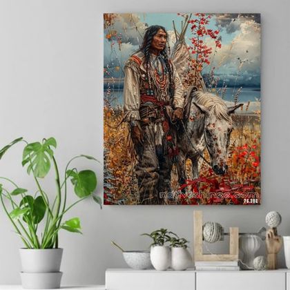 The Journey's Companion Native American Canvas