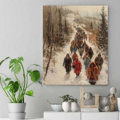 The Resilient Walk Native American Canvas VA