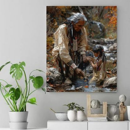 Passing Down the Wisdom of the Ancestors Native American Canvas