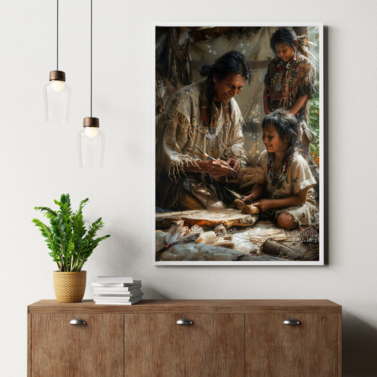 Generations of Craftsmanship Native American Canvas