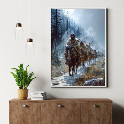 Through the Storm: The Long Journey Native American Canvas