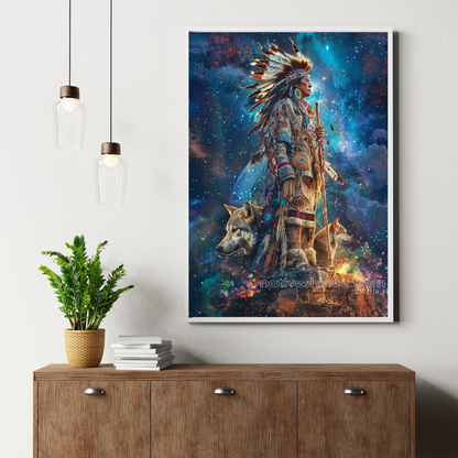 Spirit of the Cosmos Native American Canvas