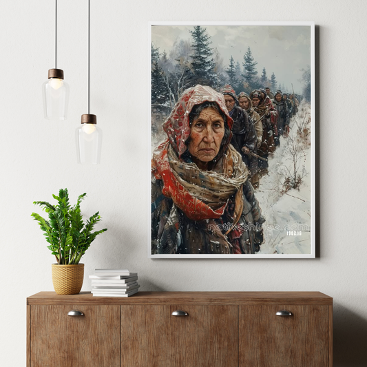 Trail of Resilience Native American Canvas