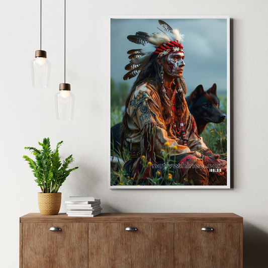 Guardian of the Plains Native American Canvas