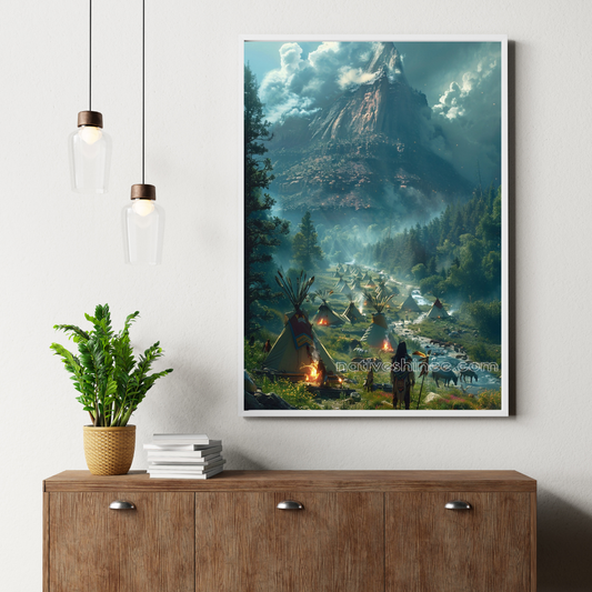 Valley of the Cheyenne Native American Canvas