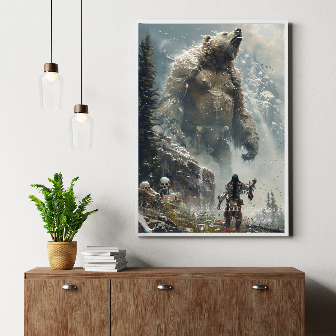 Beneath the Bear's Shadow: Native American Canvas
