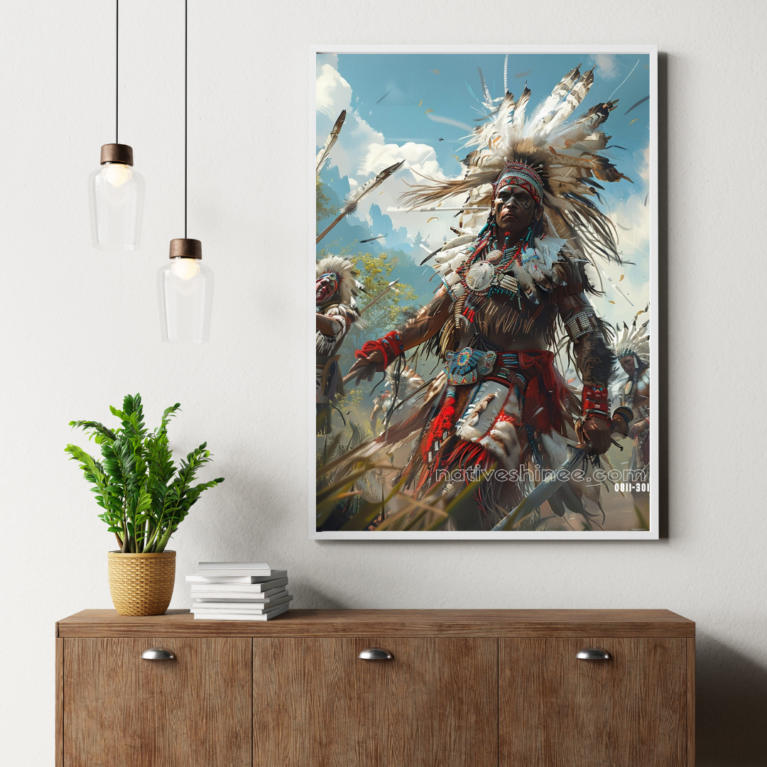 Setting Sun Native American Canvas