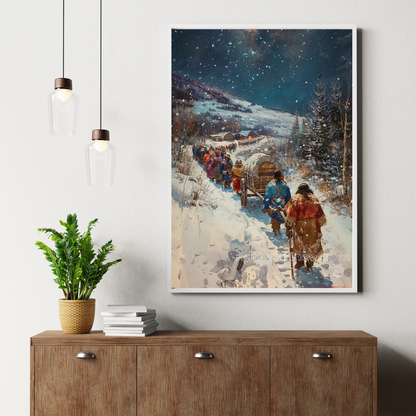 The Long Winter March Native American Canvas