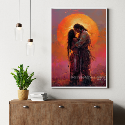 Love and Lover Native American Canvas