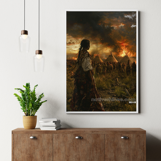 Echoes of the Firestorm Native American Canvas