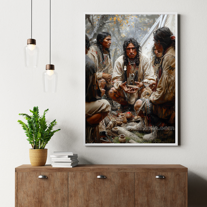 The War Council Native American Canvas