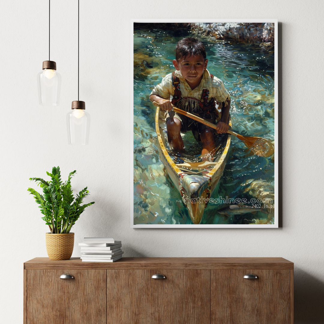 Ripples of Childhood Native American Canvas