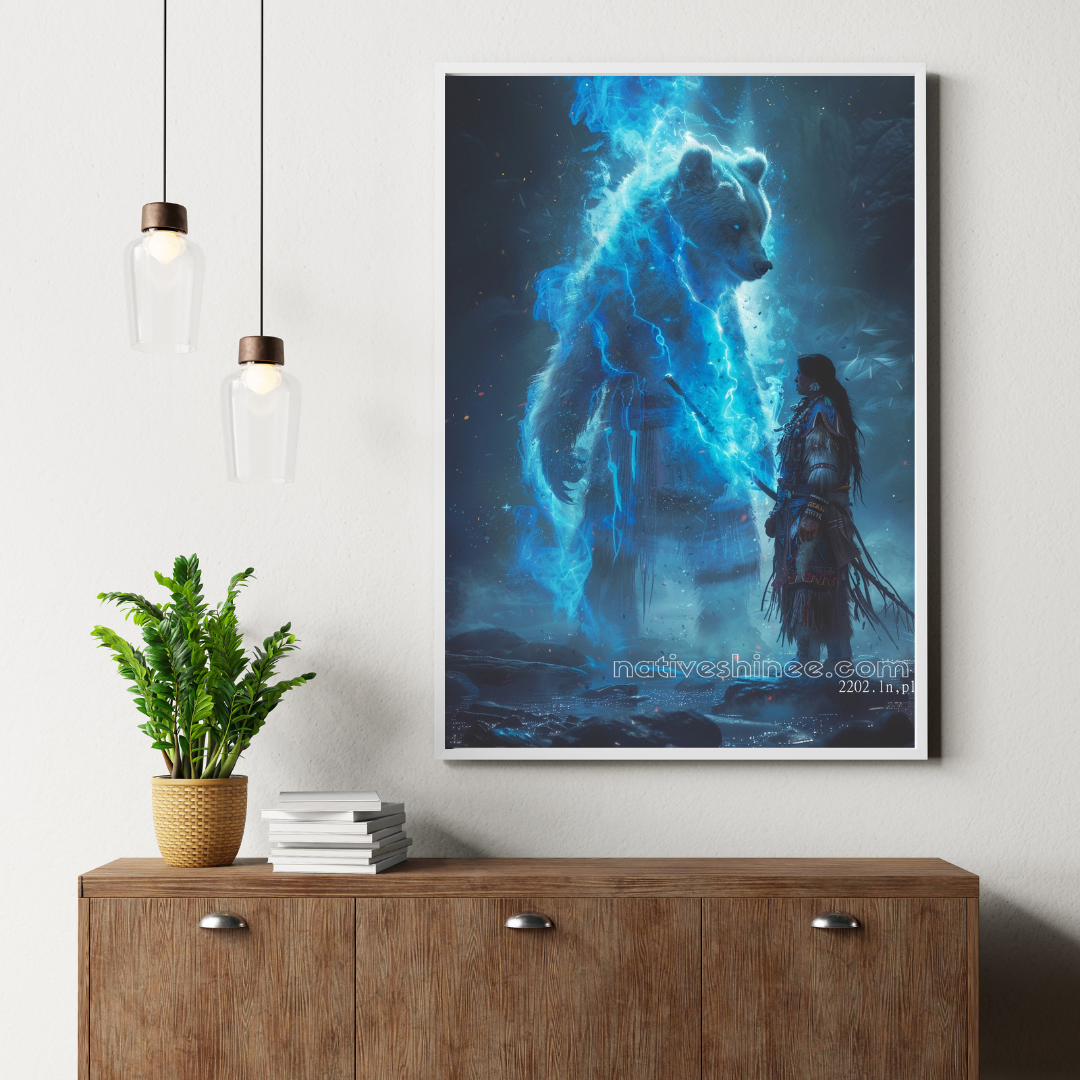 Spirit of the Thunder Bear Native American Canvas