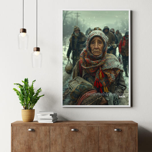The Long Walk Native American Canvas