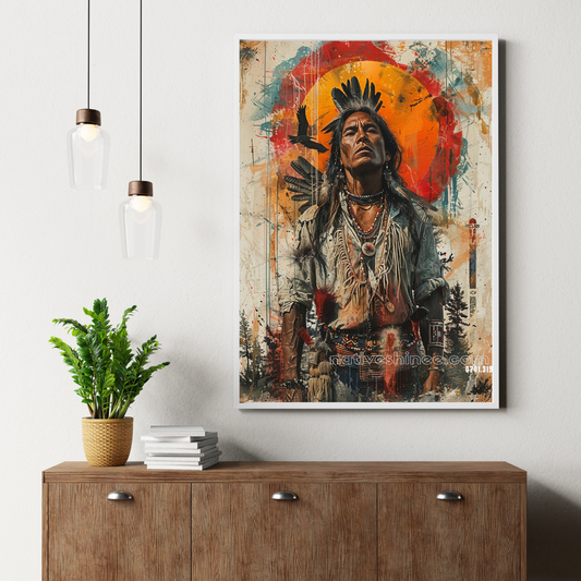 Sun In Our Heart Native American Canvas