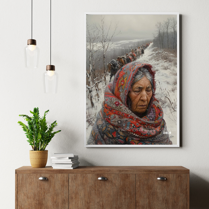 The Long Journey Native American Canvas