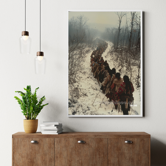 The Long Journey Native American Canvas