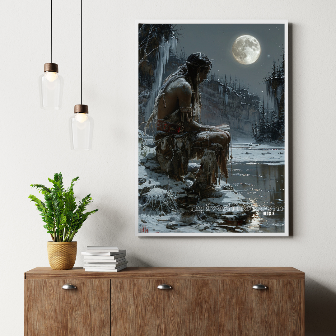 Moon Guidance Native American Canvas