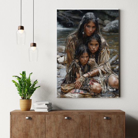Mother's Love Native American Canvas