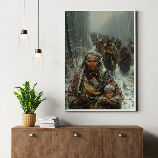 The Long Road Home Native American Canvas