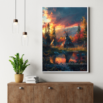 Sky and Land Native American Canvas