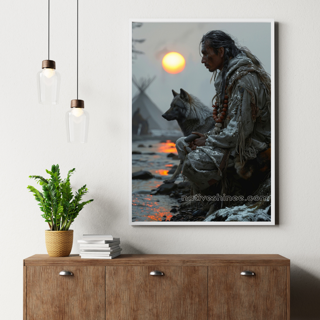 Silent Whispers Native American Canvas