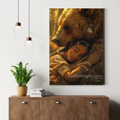 Golden Harmony Native American Canvas