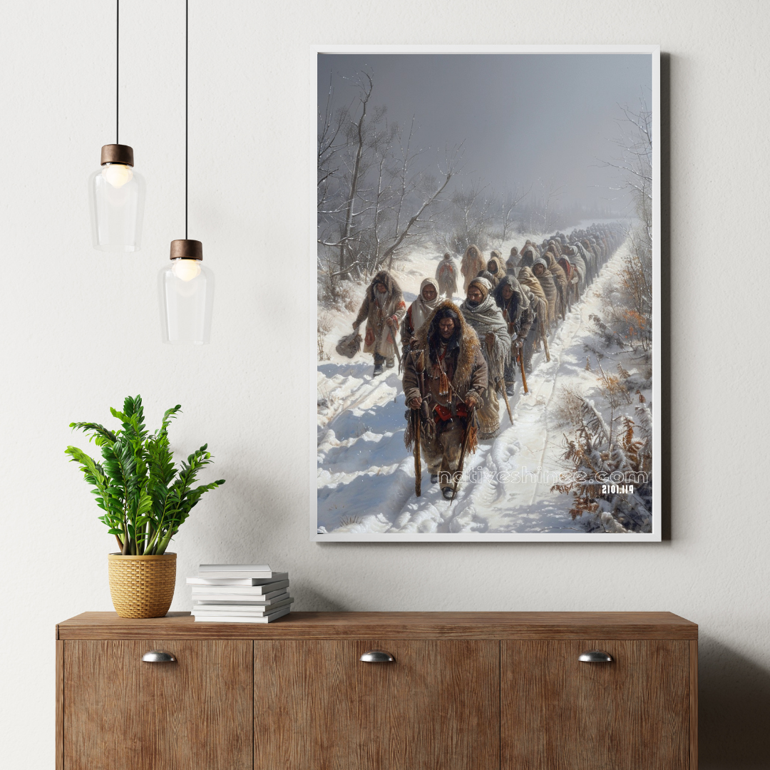 The Long Walk: A Trail of Sorrow Native American Canvas