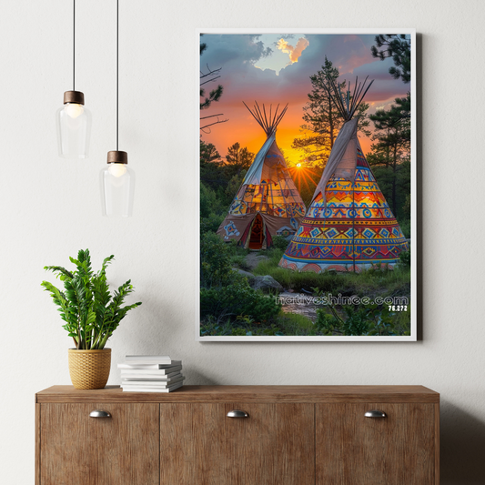 The Painted Horizon Native American Canvas