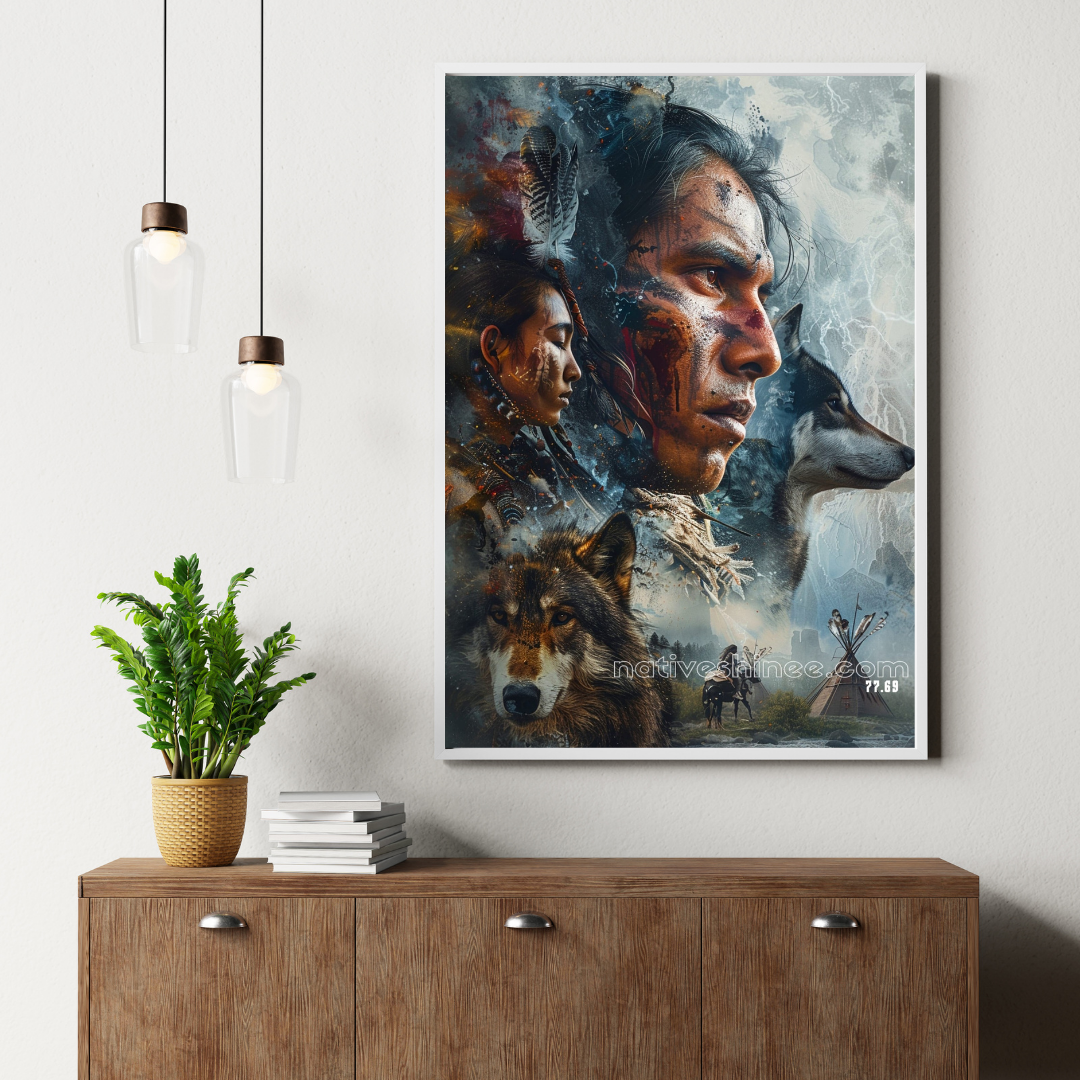 Ancestors' Guide Native American Canvas