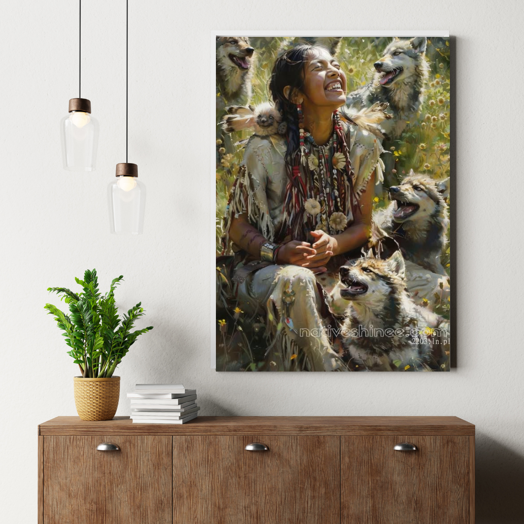 Luna’s Daughter Native American Canvas
