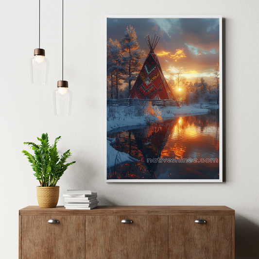 The Track Native American Canvas