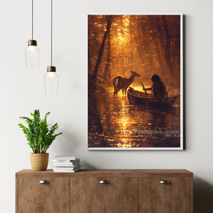 Listen To the Wind Native American Canvas