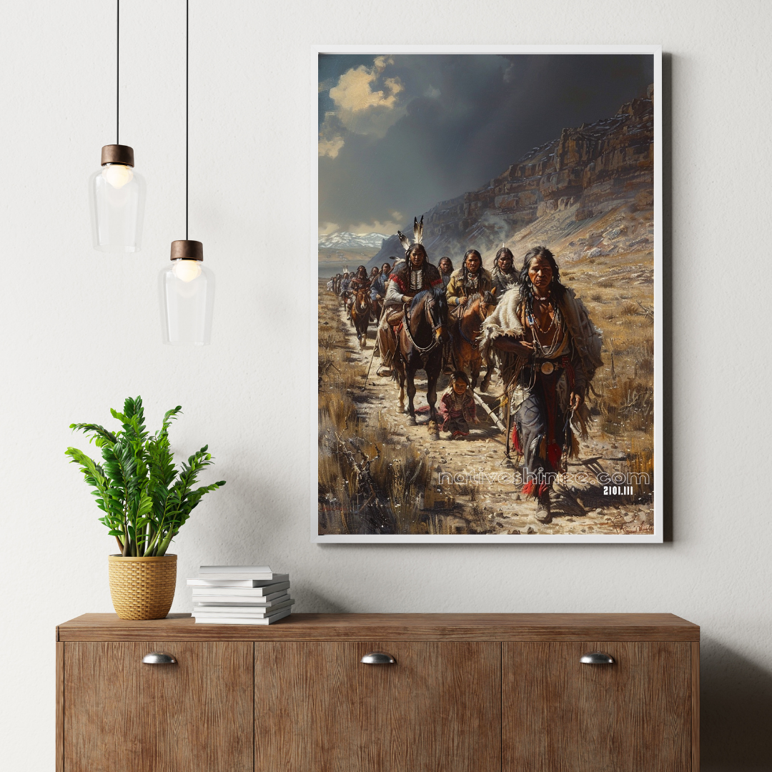 The Journey of Resilience Native American Canvas