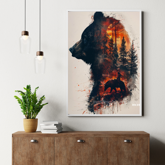 Spirit of the Bear Native American Canvas