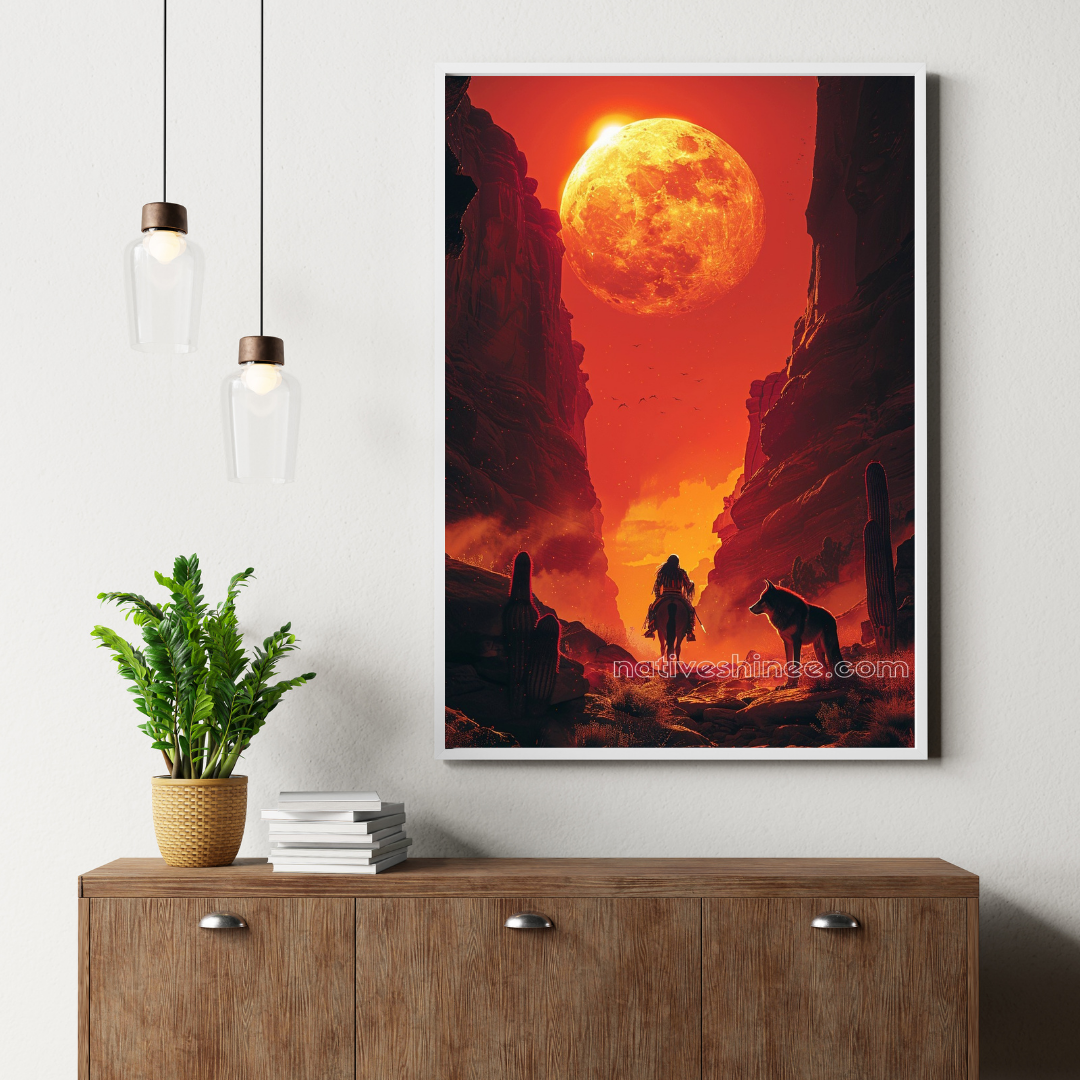 Guided by the Moon: Native American Canvas