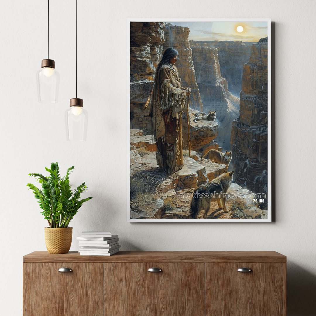 Whispers of the Canyon Native American Canvas