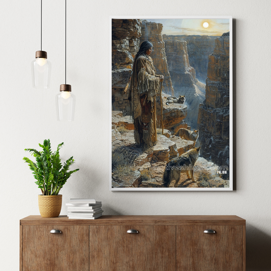 Whispers of the Canyon Native American Canvas