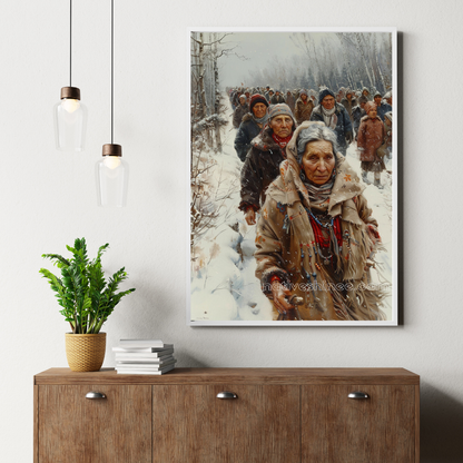 The Long Walk: Cheyenne Exodus Native American Canvas