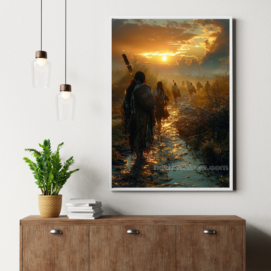 Strength In Each Step Native American Canvas