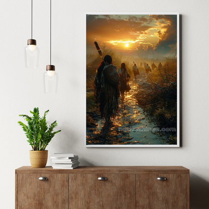 Strength In Each Step Native American Canvas