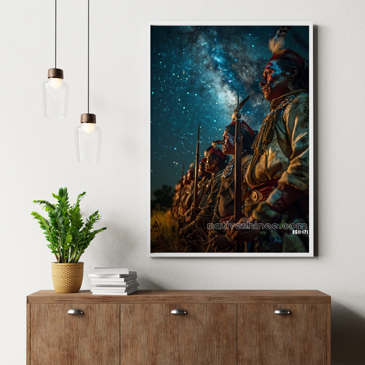 Night Sky Guardians Native American Canvas