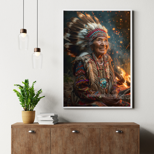 Elder Native American Canvas
