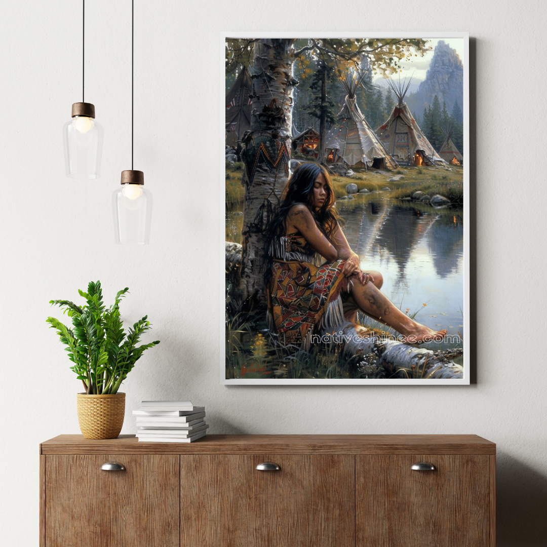 Wind, Silence, Heart Native American Canvas