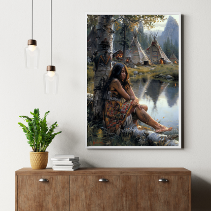 Wind, Silence, Heart Native American Canvas
