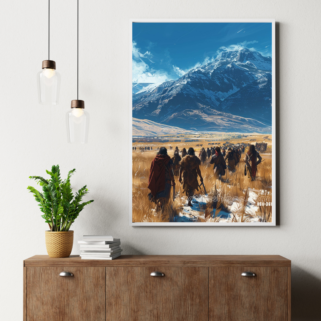 Footsteps in the Wilderness Native American Canvas