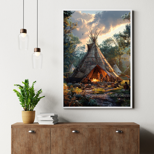 Lighting The Way Native American Canvas