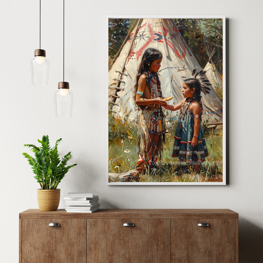 Gift of Kindness Native American Canvas