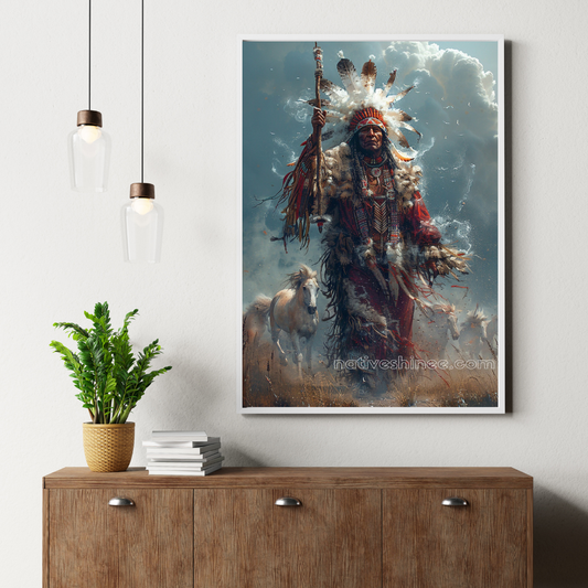 Spirit of the Great Plains Native American Canvas