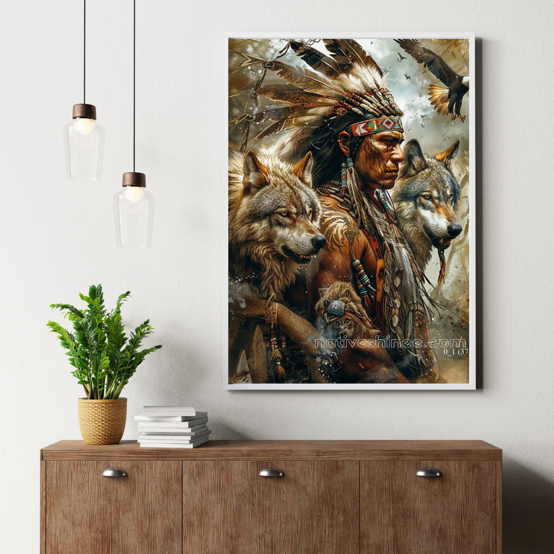 Born of the Wild Native American Canvas